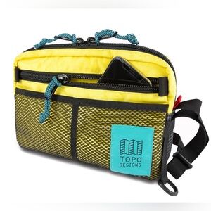 Topo Designs Yellow and Black Crossbody Block Bag